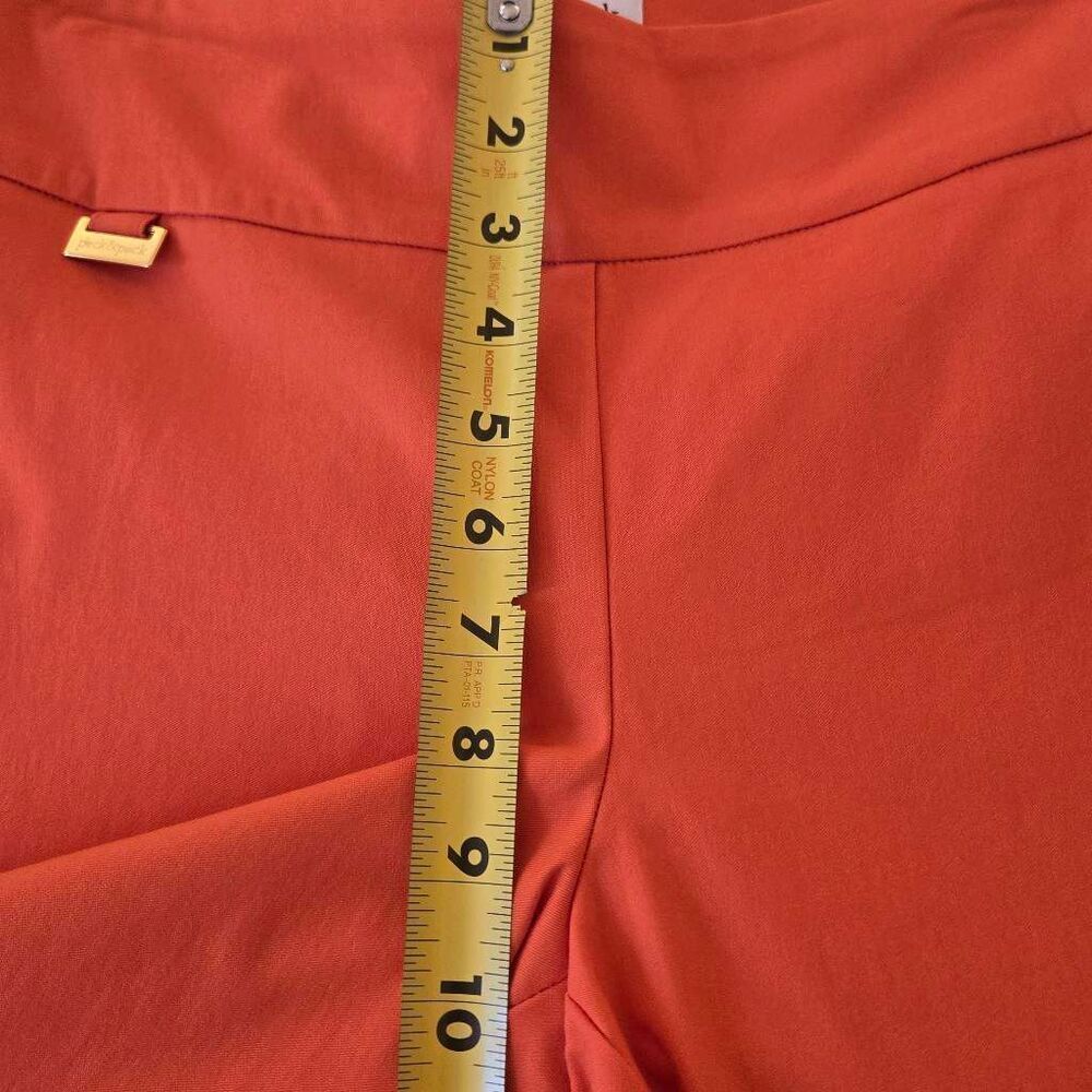 Peck & Peck Womens Zipper Ankle Pull-on Capri Pants Orange Size 12 - Picture 8 of 11